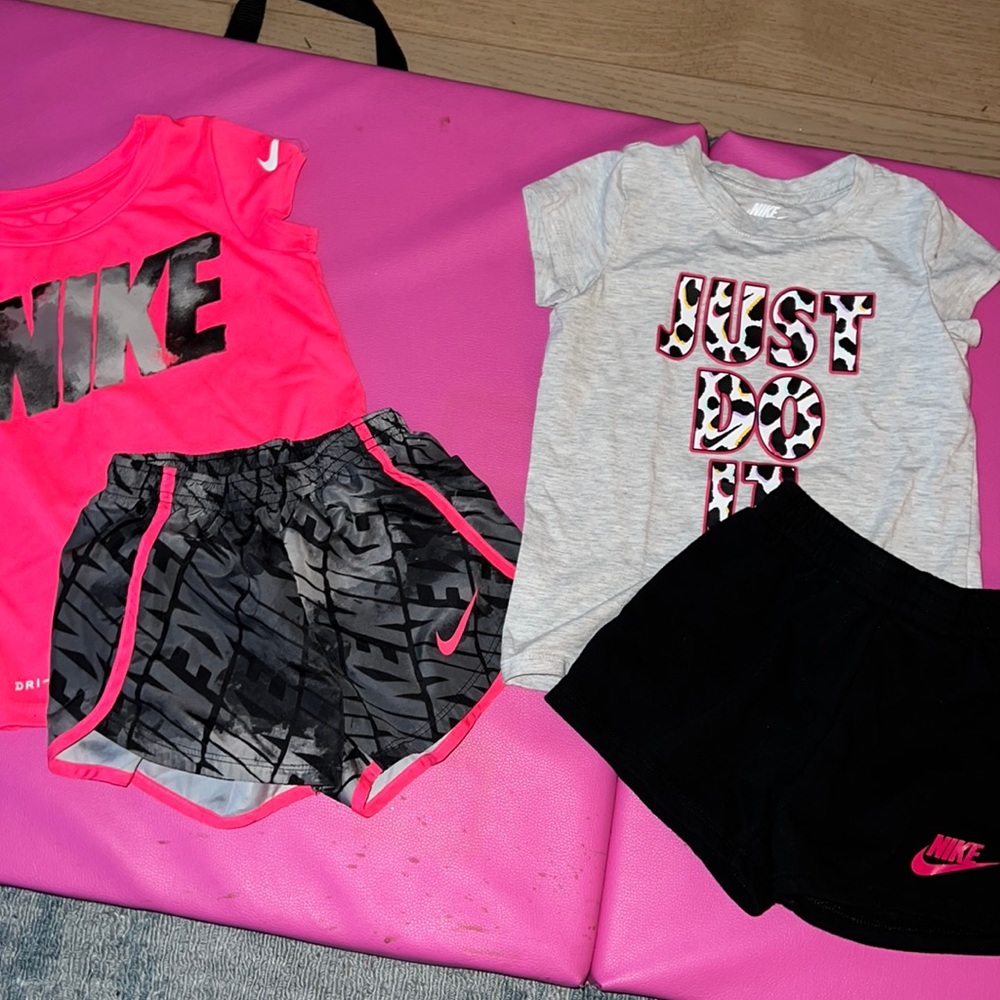 Two girls Nike short sets size 5